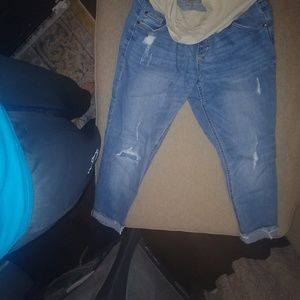 Indigo maternity jeans